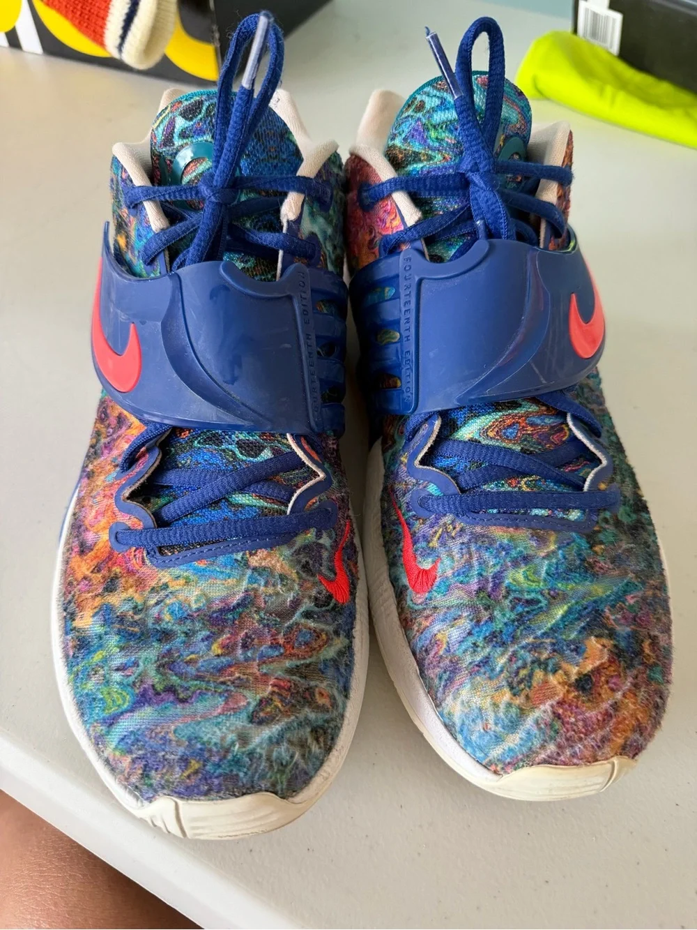 Nike KD 14 Basketball Shoes | Multi-Color Knit | Men's US 8.5 Kevin Durant